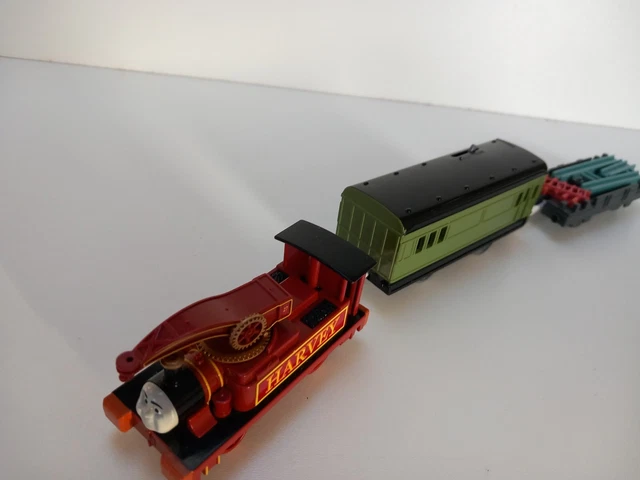 THOMAS THE TANK Engine and Friends Trackmaster Harvey, Flatbed & Motor ...
