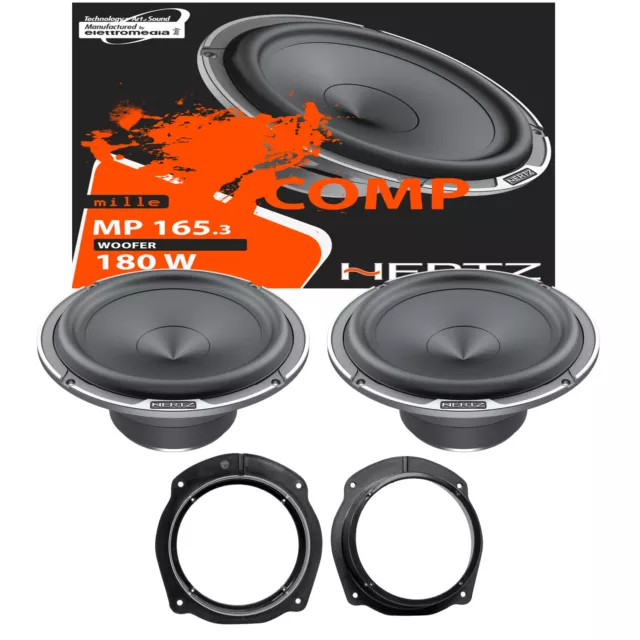 Hertz MP 165.3 Set Haut Parleur Haut-Parleurs Avant Fiat Bravo II À Partir 2007>