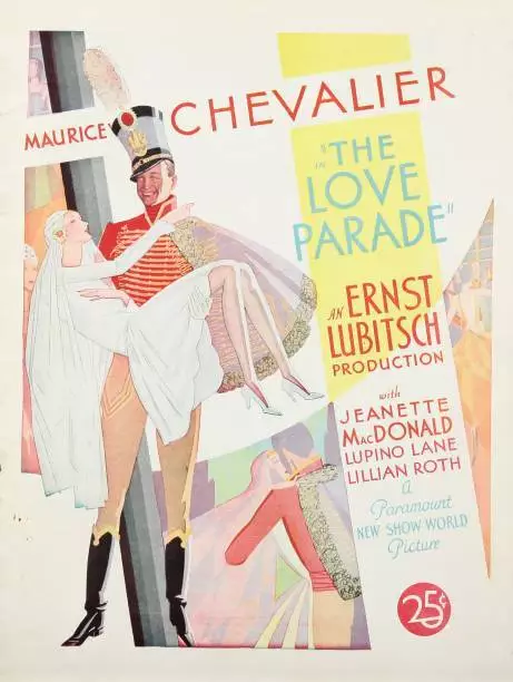 The Love Parade Poster Jeanette Macdonald Maurice Chevalier Old Movie Photo