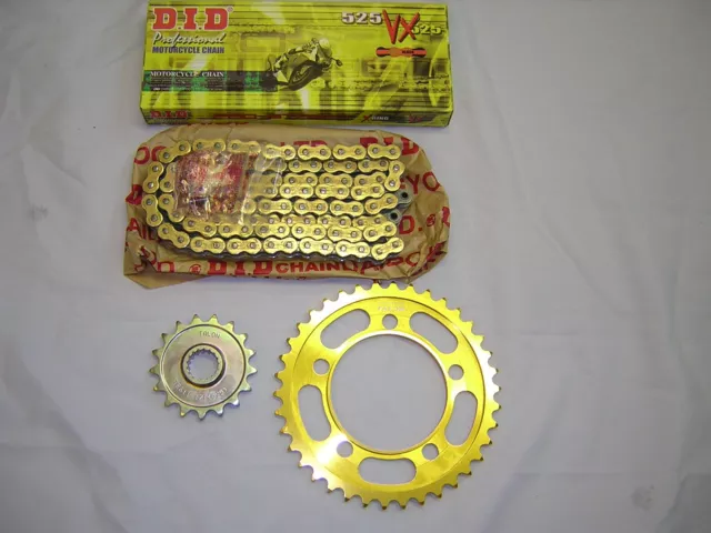 KTM RC8 1190 2008-2009 17T Front 37T Rear Chain and Sprocket Kit. New