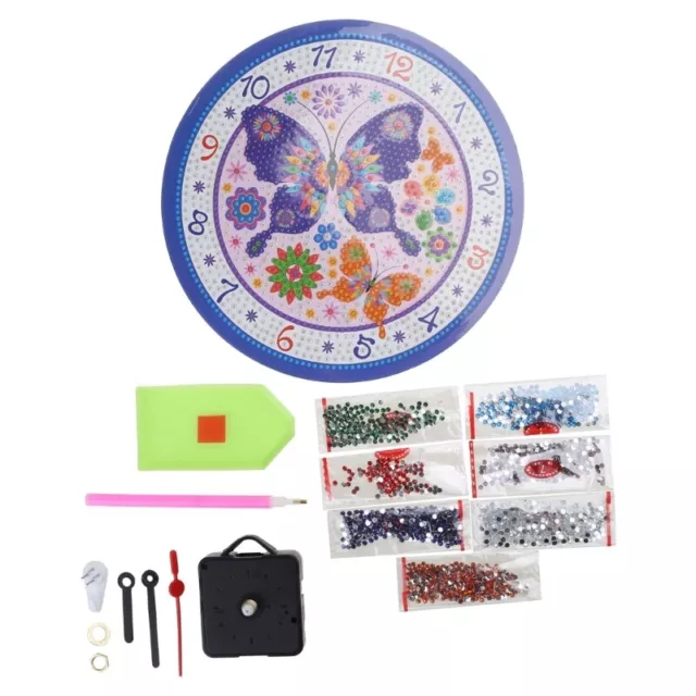 Purple for Butterfly DIY Clock Kits , Wall Decor with Colorful