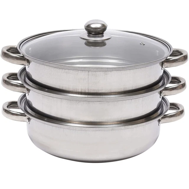 Cooking Steam Pot Stainless Steel Steamer Vegetable Steamer Pot Multipurpose