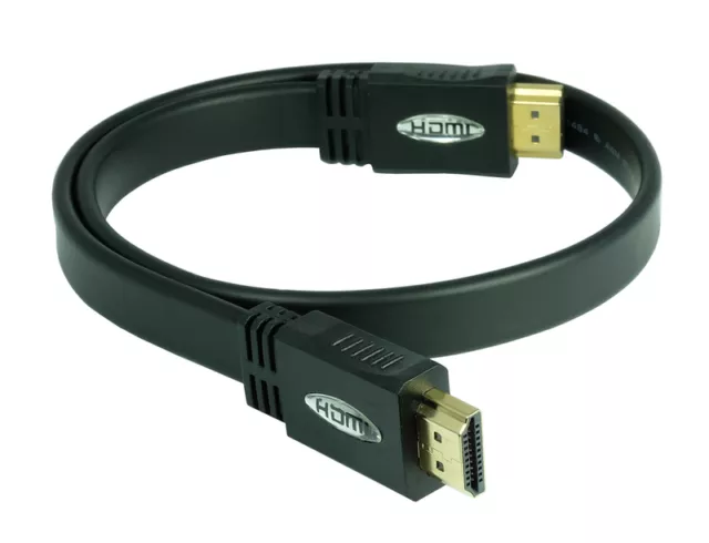 2,5m Haute Vitesse HDMI Câble Plat ( Ultra HD, 4Kx2K, Full HD, 3D, Arc, Cec )