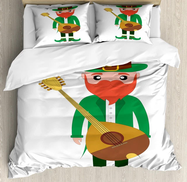 Elfe Housse de Couette Dessin animé avec un Mandoline
