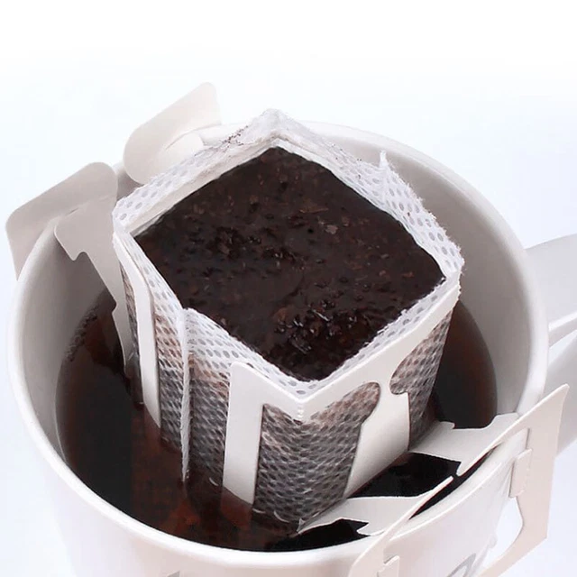 Pack Disposable Coffee Fliter Bags Portable Hanging Ear Style Coffee Filters