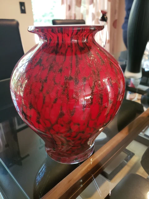 MIKASA Red Glass Vase