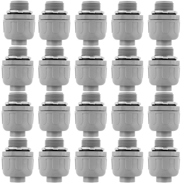 20PCS 3/4 INCH Liquid Tight Connector PVC Electrical Conduit Fittings