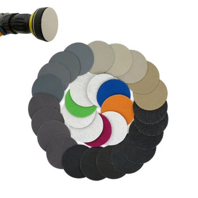 30 ud. 996A 2 pulgadas/50 mm lunas abrasivas papeles 240/600/1500/2000/5000