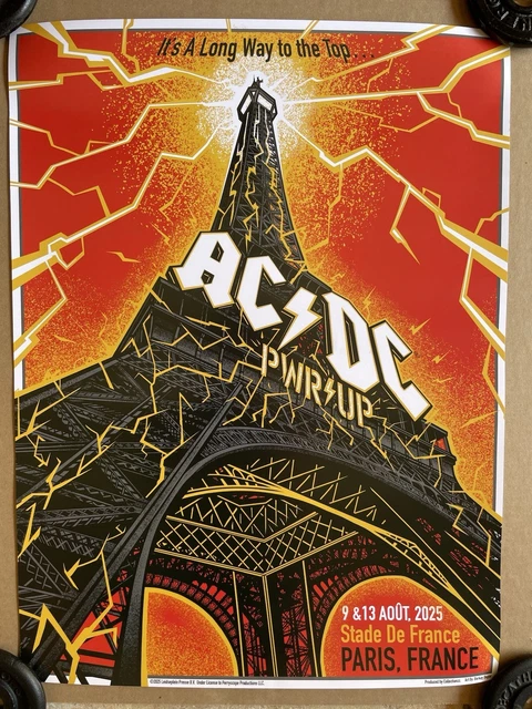 AC/DC PARIS-STADE DE france poster 2025 power up tour- EUR 170,00 ...
