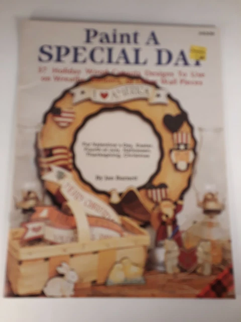 Libro de pintura de tole navideño pintura recortes de madera de día especial Jan Burnett (#A9)