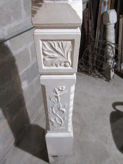 ~ Antique Carved Oak Newel Post 57 Tall 2 Of 2 ~ Architectural Salvage ~ 13