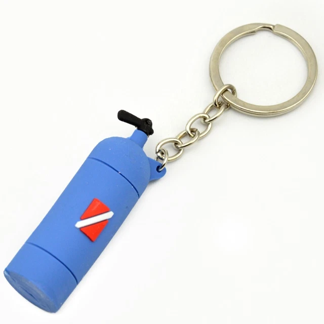 Porte-clés réservoir d'air de plongée Suba pratique pour identifier les objet