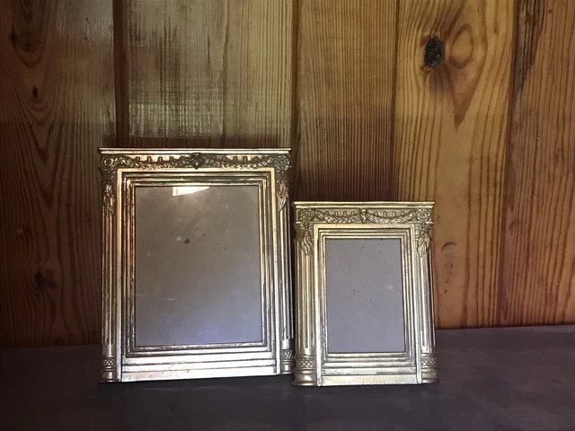 Silvestri Victorian Antique Style Gold Tone Picture Frames Set Of 2 Swag Columns