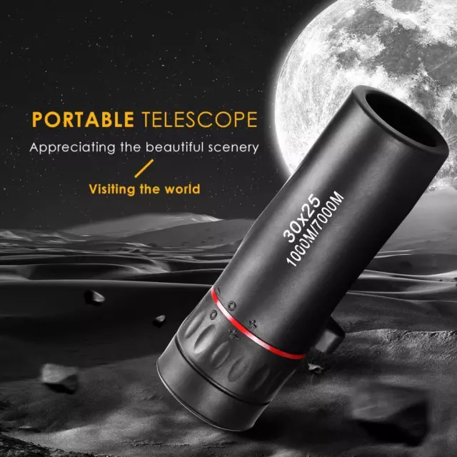 EY# Plastic 7X Mini Portable Zoom Scope 30x25 Monocular Telescope for Travel Hun