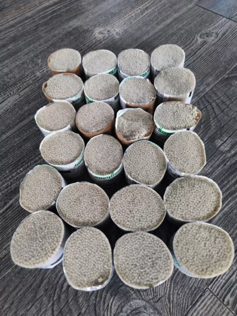 Knüpffäden, 24 Schnittpacks, graugruen, Fein - Smyrna - Wolle ( Nr. 517 )