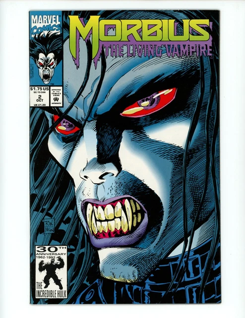 Morbius Living Vampire #2 Comic Book 1992 VF+ Ron Wagner Marvel Comics