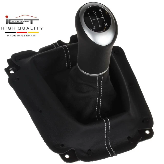 ICT SCHALTKNAUF SCHALTSACK Leder für Mazda MX-5 NB Naht silber-grau B64 ...