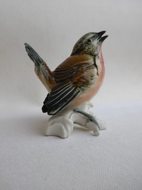 Figurine d'oiseau (moineau) en porcelaine de Saxe Karl Ens -TTBE