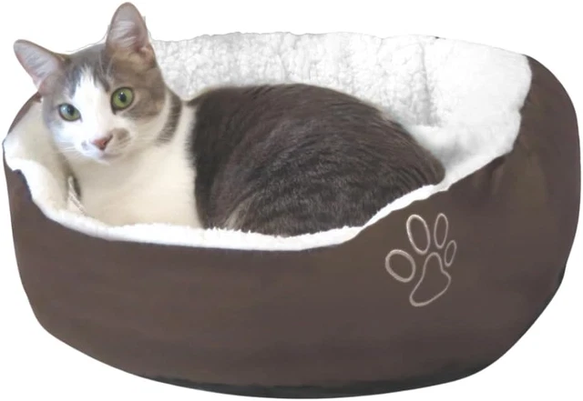 Cat Bed, Dog Beds for Small Dogs, round Cat Beds for Indoor Cats, Warm & Cozy Wa
