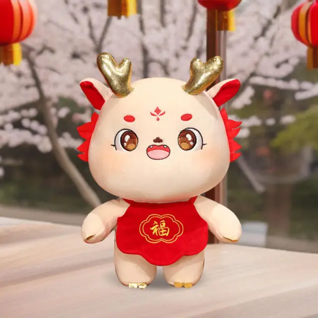 New Year Dragon Stuffed Animals Lovely Soft 2024 Dragon Year Plush Doll for
