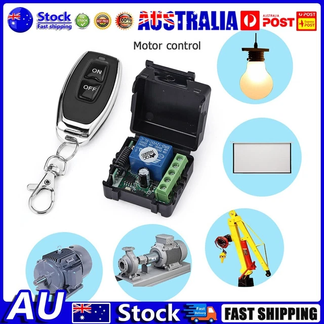 DC12V Relay 1CH Wireless RF Remote Control Switch (Receiver+Transmitter) AU