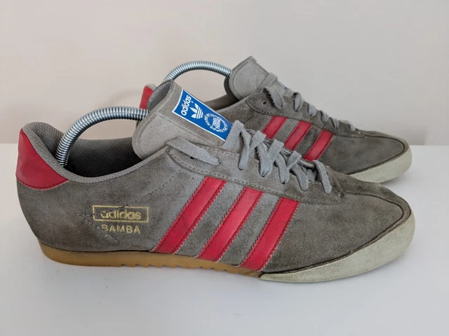 ADIDAS ORIGINALS BAMBA Alumi /Red UK Mens Size 10 D65789 - Main Image