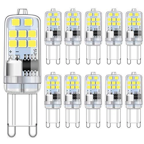 G9 LED Birne 2W Cool White 6000K entspricht 15W 20W Halogenlampen, kein Flimmern