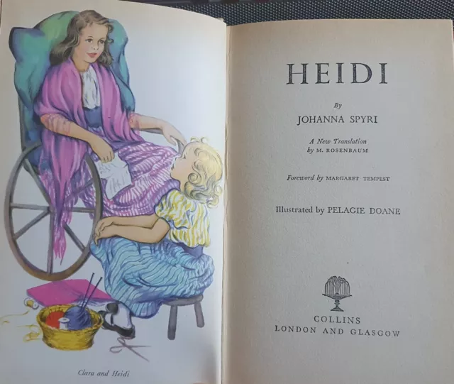 Heidi Johanna Spyri Vintage 1975 Illustrated by Pelagie Doane Hardcover