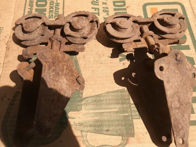 2nd pair myers barn door rollers,for parts as rollers have lg chips