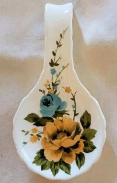 The Pioneer Mujer Cerámica Rosa Sombra Colección Cuchara Descanso Azul y Amarillo Rosa