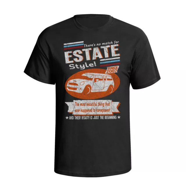 Mini Cooper Clubman Estate Retro-Stil Auto Herren Bio Baumwolle T-Shirt Öko Geschenk