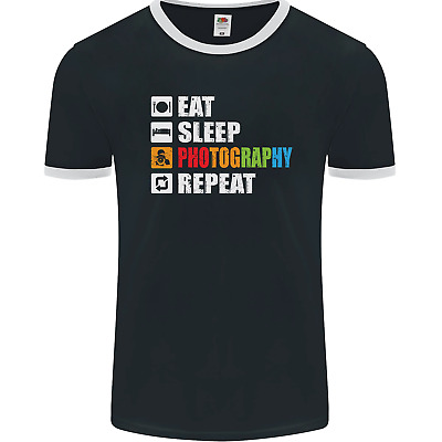 Photography Eat Sleep Photographer Funny Mens Ringer T-Shirt FotL