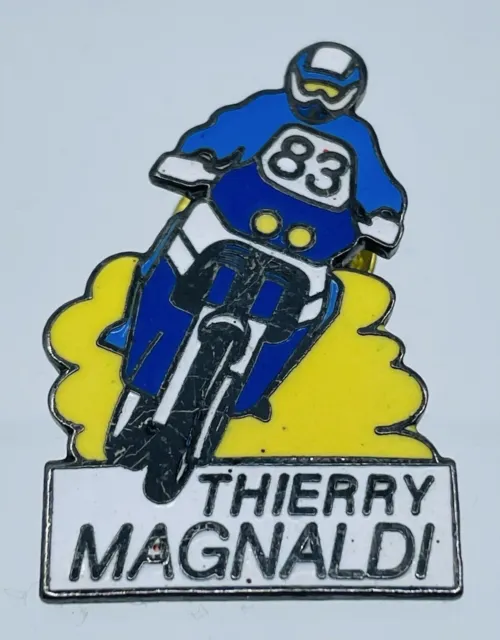 Pin's Pins Pin Rallye Paris-Dakar - Pilote Moto Yamaha Thierry Magnaldi - Saggay