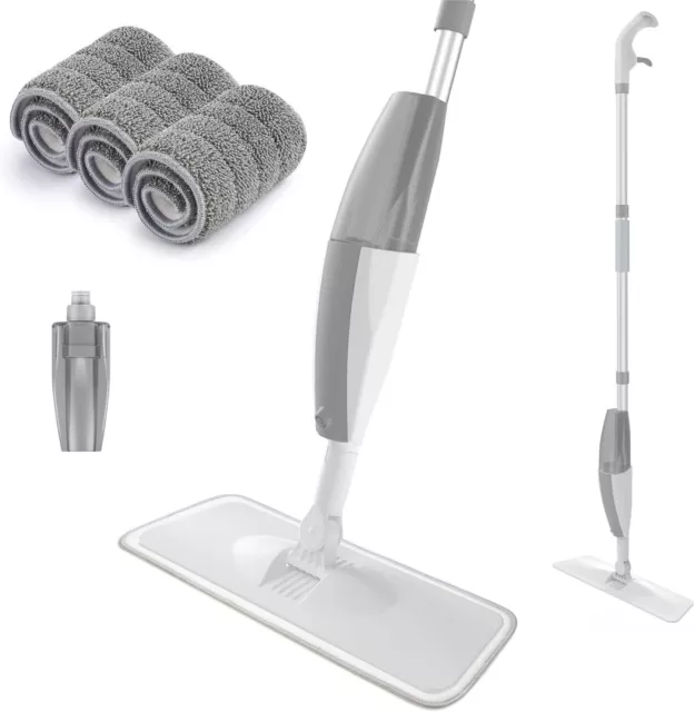 Spray Mops For Floor Cleaning Ergonomic Wet Dry Refillable Tank Microfiber Pads