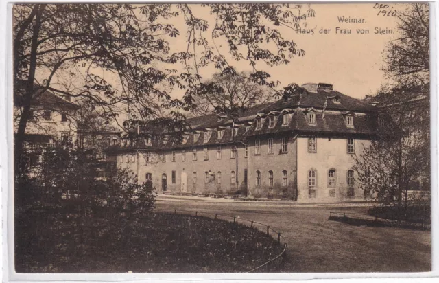 Ansichtskarte Weimar/Thüringen - Blick auf das "Haus der Frau von Stein" - 1910