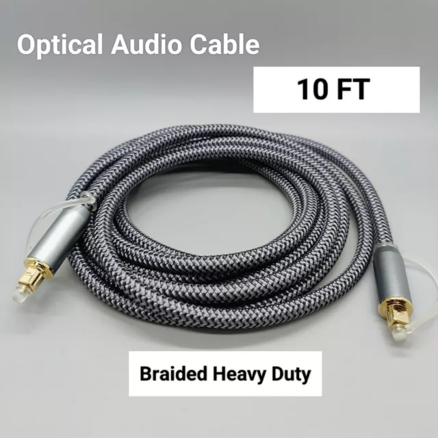 Toslink Optical Cable Digital Audio Sound Fiber Optic SPDIF Cord Wire Dolby DTS