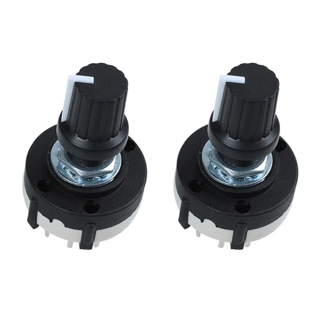 2x 3P4T 3-Pole 4-Position Single Tape Rotary Switch with Rotary Selector I8P2