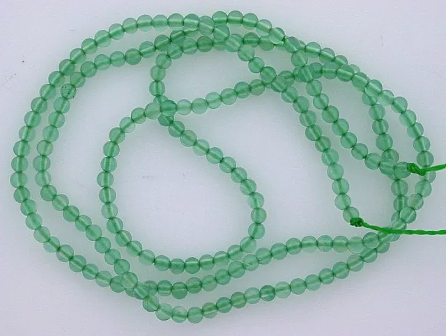 2mm Round Green Agate Gem Stone Gemstone Beads 15 Inch Strand ab16