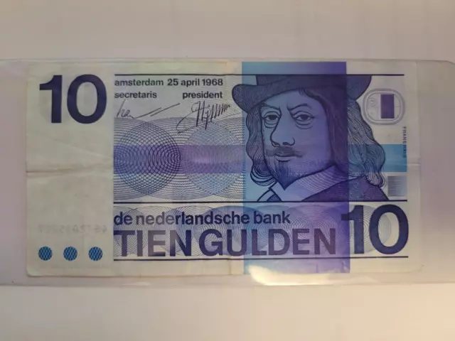 1968 Netherlands $10 Gulden Frans Hals 4672015227 Bank Note