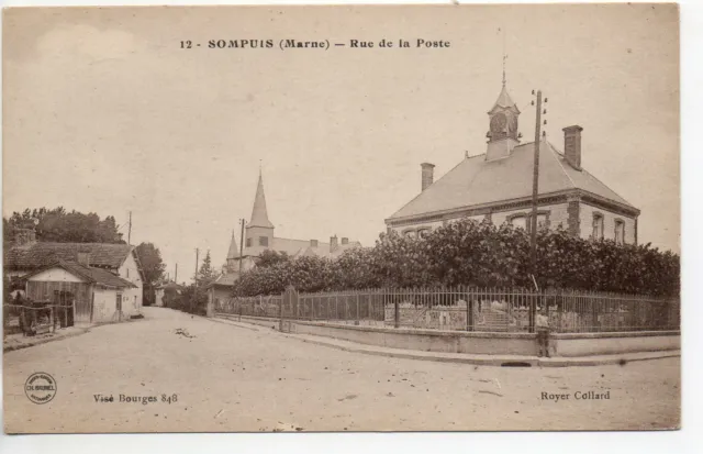 SOMPUIS - Marne - CPA 51 - la rue de la poste