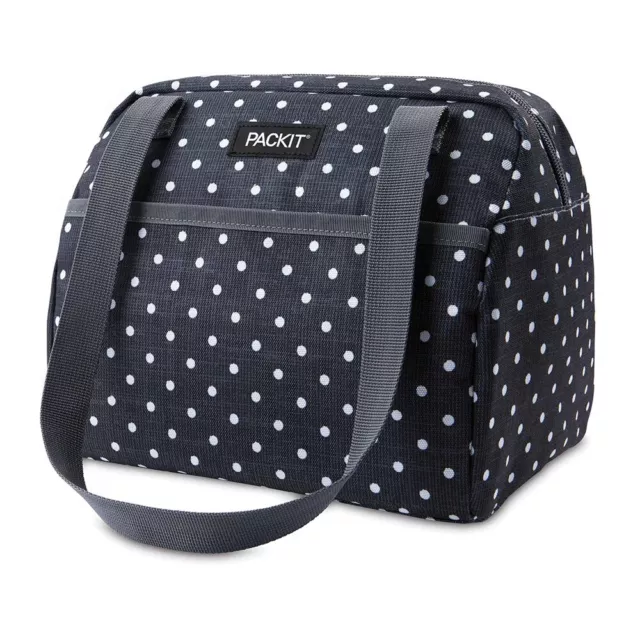 NEW Packit Freezable Hampton Lunch Tote Bag Polka Dot NEW Packit Freezable Hampton Lunch Tote Bag Polka Dot