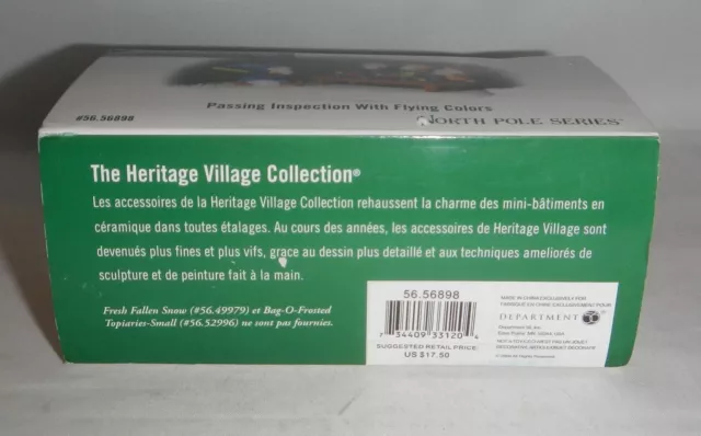 Dept 56 Heritage Village North Pole Series Passing Inspection with Flying Colors 3