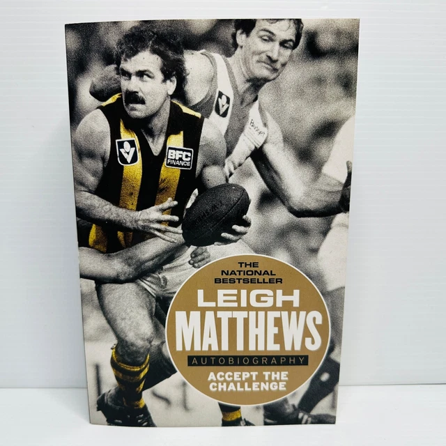 Leigh Matthews Accept The Challenge Paperback Book AFL Football Sport Biography