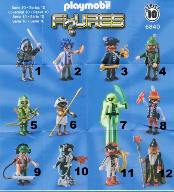 12 FIGURAS PLAYMOBIL 6840 COLECCIÓN COMPLETA SERIE 10 CHICOS