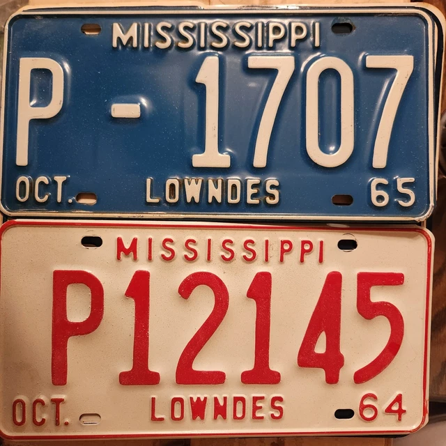 US Mississippi, License Plates, Automobilia, Transportation