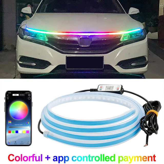Striscia Led Per Auto LUCE CAPPA AUTO LED DRL Copertura Motore Striscia Luce Auto Diurna Luce ...