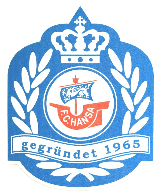 FC HANSA ROSTOCK 1965 Aufkleber Sticker Logo Bundesliga Fussball #585 £