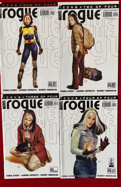 Rogue  1 2 3 4    Set  - 2001 X Men     Series -  Marvel Comics