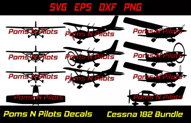 Cessna 182 SVG bundle / Pilot svg / Airplane svg / svg files for cricut