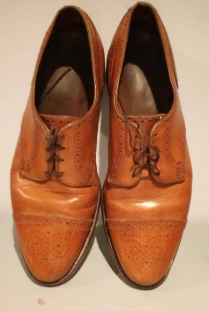 Allen Edmonds Men's McTavish Walnut Brown Wingtip Oxford Dress Shoes Size 12D